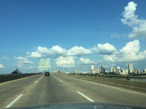 The sky taunting as we head home.